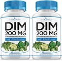 DIM Supplement 200mg - DIM Diindolüülmetaan Pluss bioperiin - östrogeeni tasakaal, hormooni menopausi leevendamine, akne ravi, vegan - 120 loend