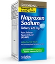 GoodSense Naproxen Sodium Tablets 220 Mg, Headache Pain, Blue, 50 Count