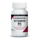 Kirkman Vitamiin B- 6 50 mg - hüpoallergeenne - 100 taimetoitlast kapslit - Gluteeni- / vähivaba