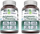 Hämmastav valem Melatoniin 10 Mg Plus L-Theanine 5,5 Mg täiendus | 120 tabletti | Mitte-GMO | Gluteenivaba | Valmistatud USAs | Pakend 2