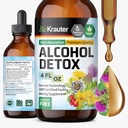 BIO KRAUTER Alcohol Detox Tinktuur - Maksapuhastusvalem - Piimaohakas & Dandelion - Maksa Detox Vedelikuekstrakt - Alkoholi- ja suhkruvaba - Vegan Tilgab 4 Fl.Oz.
