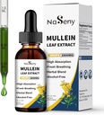 Mullein Drops for Lung Cleanse, Mullein Leaf Extract Liquid with Chlorophyll for Smokers, Herbal Liquid Drops Supplement for Respiratory, Immune (60ml)