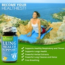 Na’trition NATRITION Lung Support Supplement – Lung Health Natural Supplement for Men and Women – Better Lungs Supplement with Vitamin C, Tsink, Quercetin and Ingver Powder – 60 kapslit