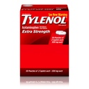 Tylenol Extra Tugevus Acetaminophen Caplets, 500 mg, Valu leevendamine ja palavik vähendaja peavalu, seljavalu, hambavalu, menstruaalkrambid ja valu, reisi-sõbralik pakend, 2-kapslid kotid, 50 loend