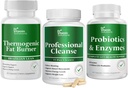 DR VITAMIINI LAHENDUSED Termogeenne rasvapõletaja ja professionaalne Detox Cleanse Bundle - 15-päevane puhastamine kehakaalu juhtimiseks, soolestiku terviseks ja puhumiseks - 240 kapslit