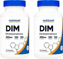 Nutricost DIM (Diindolylmethane) 300mg, 120 Capsules with BioPerine (2 Bottles)