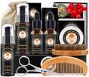 XIKEZAN Beard Kit meestele Grooming & Care w/Beard Conditioner, Wash, Oil, Balm, Brush, Comb, Birthday Isad Valentines Kingitused meestele Ta isa Mees Mees Poisssõber Jõulukingitused Mehed Varustajad