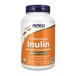 NOW Foods Supplements, Inuliin Prebiootiline Puhta Pulber, Sertifitseeritud Orgaaniline, Mitte-GMO Projekt Kinnitatud, Soolestiku Toetus *, 8-Ounce