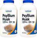 Nutricost Psyllium Husk 1500mg; 500 kapslit (2 pudelit)