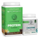Sunwarrior Brown Rice Protein Taimepõhine | Šokolaad 30 Servings & Kreatiin Monohüdraat Pulber | Mikroniseeritud Maitsestamata, 60 Servingut