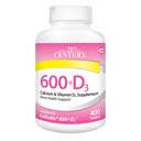 21st Century Calcium Plus D lisatablett , 600 mg , 400 Count
