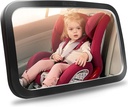 Shynerk Baby Car Peegel, Turvaauto istmepeegel tagaküljel olevale imikule, millel on lai kristallselge vaade, purunemiskindel, 360° pöörlemine, kokkupõrkekatse ja sertifitseeritud