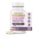 Swiss Activa+ Labs Myo Inositool Supplement & D-Chiro Inositool Supplement - Premium Hormoon Tasakaal naistele ja PCOS Supplements - Regulaarne menstruaaltsükkel - Munasarjade tugi - 30 päeva pakkumine