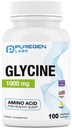 Puregen Labs Glycine 1000mg [High Potency] 100 Taimekapslid, soodustab tervislikku und | Ei kahjulikke lisaaineid | Mitte-GMO, NO Gluteeni ja piima | Valmistatud USA-s - 100 Servings