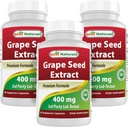 Best Naturals Viinamarjaseemne ekstrakt 400 mg 60 Vcaps (60 Count (Pack of 3))