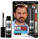 Blackbeard for Men Instant Beard Color - Kogu päeva habe, vunts, kulm ja külgpõletid Värv - Ajutine, hüpoallergeenne habemevärv Alternatiivne - Kuni 45 rakendust - Dark Brown, 1 Pack