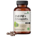 Futuuribiootikumid Chill Pill + Ashwagandha, Rhodiola, naistepuna, L-Theanine - mitte-GMO, 120 taimetoitlast tabletti