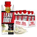 Lean Body Ready-to-Drink Vanilje valgu loksutamine, 40 g valku, vadakusegu, 0 suhkur, gluteenivaba, 22 vitamiini ja mineraali, 17 Fl Oz (pakk 12) LABRADA