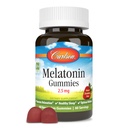 Carlson - Melatoniin Gummies, 2,5 mg, tervislik uni, soodustab lõõgastust, looduslik maasikamaitse, 60 Gummies