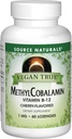 Allikas Naturals Vegan Methyl Cobalmin, Vitamiin B-12 Kirss Maitsestatud Dieet Lisand, 1 Mg - 60 Lozenges