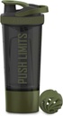 Artoid Sport Protein Shaker Bottle, 24-Ounce, Dual Mixing Technology, BPA Free, Black / Moss Green
