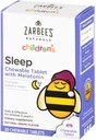 Zarbee's Kids 1mg melatoniini närimistablett, ravimivaba ja tõhus une täiendada, lihtne võtta looduslikud viinamarjamaitse tabletid lastele vanuses 3 ja üles, 30 Count
