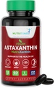 Astaksantiin 12mg Vegan Softgels - kõrge potentsi antioksüdant naha, silmade ja immuunsuse toetamiseks - mitte-GMO, gluteeni, soja, laktoosi ja BSE, 60 Vegan Softgels, 2-kuuline pakkumine