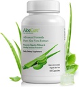 AloeCure Organic Aloe Vera kapslid, 130 000 mg Inner Aloe Leaf Equivelant per Serving, Support Gut Health & Digestive Comfort, Maohappepuhver, Natural Immune Supplement, Aloin Free, 60 kapslit