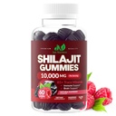 Shilajit Gummies 10 000mg meestele ja naistele - maksimaalne tugevus Puhas Himaalaja Shilajit, Gluteenivaba, mitte-GMO, 100% taimetoitlane - looduslik vaarikamaitse - 60 krahv