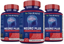 Neuro Plus Brain & Focus valem - Aju võimendaja täiendus, toetab vaimset selgust ja keskendumist - suurendab kontsentratsiooni ja vaimset energiat - 120 kapslit (3 pakendit)