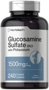 Horbäach Glükosamiinsulfaat 1500mg | 240 kapsleid | 2KCI kaaliumiga | Mitte-GMO ja Gluteenivaba toidulisand