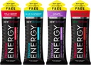 NewTrition® Extra Strength Energy Shots, 250mg Kofeiini Energia B-vitamiini ja Aminohapetega, Suhkruvaba Vitamiini Energia Shot, Zero Calorie Focus & Stamina Booster, 1,7 fl oz (Pack of 4, 4 Maitseained-Mixed-1)