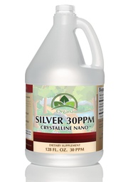 Organa Crystalline Nano Kolloidhõbe - Ultra Pure Silver Vedelik immuunsüsteemi toetamiseks - Ultimate Bio Active Supplement Solution - Plata Coloidal - 1 Gallon (128 Ounces) - 30 PPM
