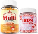 Vegan Iron Gummies + Womens Multivitamin Gummies