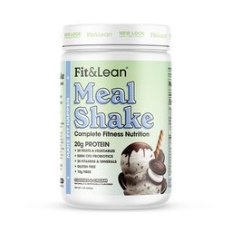 Fit & Lean eine raputamine, rasva põletamine toidu asendamine, toidu asendamine valkude, kiudainete, probiootikumide ja orgaaniliste puuviljade ja köögiviljadega, küpsised ja kreem, 1lb, 10 portsjonit konteineri kohta