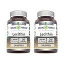Hämmastav valem Letsitiini 1200 mg Softgels Supplement | kõrge potentsi | Mitte-GMO | Gluteenivaba (2 Pack, 240 Count)