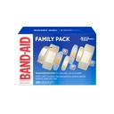 Band-Aid Brand Adhesive Bandages Family Variety Pack, Sheer & Clear Flexible Sterile Individuaalselt Pakitud Bandages Esmaabi Haavade Hooldus väiksematele kärbetele & Scrapes, Assorteeritud suurused, 280 ct
