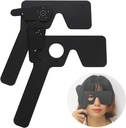 2 Pack oftalmoloogiline silmaklapp oftalmoloogidele, optometristidele ja ortoptistidele silmaeksami tööriist (must)