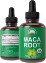 Maca Juur Vedelik tilgad, USDA Orgaaniline Vegan ekstrakti täiendus naistele ja meestele. Maca energia, vastupidavuse ja meeleolu toetamiseks. Nullsuhkur, gluteenivaba, kapsliteta