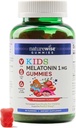 Naturewise Kids Melatoniin Gummies 1 mg - Ravimivaba, mitte-harjutuse moodustamine uneabi lastele vanuses 4 ja üles - maasika maitsestatud kummikarud - Vegan, Gluteenivaba, mitte-GMO - 90 Count[3-kuu pakkumine]