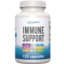 6 in 1 Immune Support 120 kapslit Elderberry, Echinacea, Ingver, C-vitamiin 650mg, vitamiin D3 5000 IU & tsink Pikolinaat 30mg - Immuunsuse suurendamise täiendus täiskasvanutele ja lastele