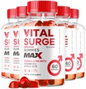(5 Pack) Vital Surge MAX, VitalSurge Gummies MAX for Men Support, 1050 MG Advanced Max Strength Formula, VitalSurge MAX Male Performance, Vital SurgeMAX Men Gummies