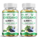 Looduse elus Oregano õli musta seemne õliga, 2 in 1 Oregano toidulisand immuunsuse tervise jaoks, säilitab kõrge kontsentratsiooniga karvakrooli ja tümokinooni, mitte-GMO, 60 softgels, 2 pakendit