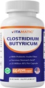 Vitamatic Clostridium butyricum 25 miljonit - soolestiku tervis - 60 DR kapslit (hilinenud vabanemisega) - valmistatud prebiootilise inuliini kiudainega