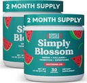 Lihtsalt Blossom Nutrition Daily Greens & Superfood Powder + kollageen + probiootikumid naiste seedetrakti tervise ja puhituse leevendamiseks. Aidake oma tervist õitseda - 2 kuu pakkumine - arbuus