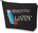 G2TUP astma inhalaator Gift Astma Inhaler Medicine Bag Wheezy Livin’ Inhalaator Pouch (Wheezy Livin)
