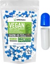 XPRS Nutra suurus 0 Tühjad kapslid - 500 loend Tühjad vegankapslid - taimsed pillid - DIY köögiviljakapsli täitmine - Veggie pillid do-It-Yourself toidulisandite jaoks (sinine / valge)
