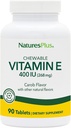 NaturesPlus E-vitamiin näritav - 400 iu, 90 taimetoitlast tabletti - looduslik jaanikauna maitse - tervislik kardiovaskulaarne funktsioon, vaba-radiaalne kaitse ja üldine heaolu - gluteenivaba - 90 serveerimist