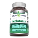 Hämmastav valem Melatoniini lisand | 3 Mg per Serving | 240 tabletti | Mitte-GMO | Gluteenivaba | Valmistatud USAs
