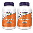 NOW Foods L-arginiin 1000 mg , 120 tabletti (2 pakendit )